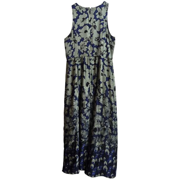 Banana Republic Dark Cottage Whimsigoth Empire Waist Satin Floral Maxi Dress 14 - Picture 5 of 11